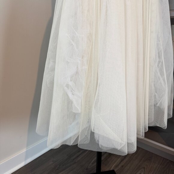 Reformation Ivory Fior Di Latte Alouette Dress 4 NEW Tulle Fit and Flare Wedding - Picture 5 of 7